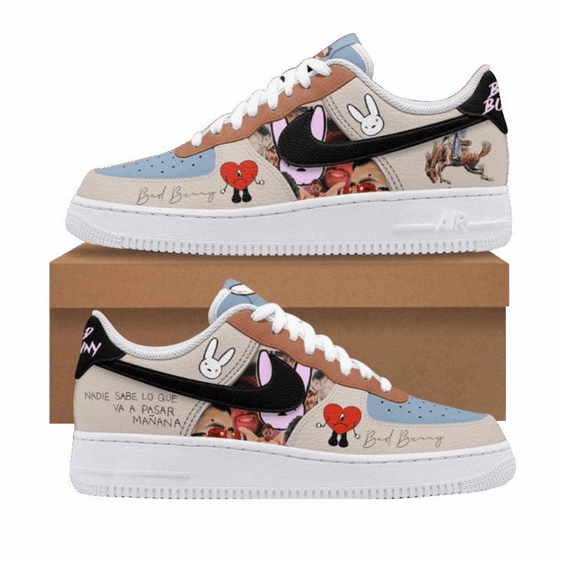Bad Bunny Nadie Sabe Nike Air Force 1 Bad Bunny Merch For Music Fans Good Fathers Day Gifts
