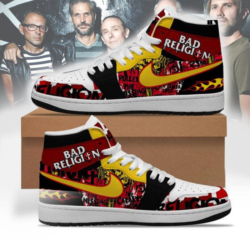 Bad Religion Nike Air Jordan 1 Bad Religion Merch Stepdad Gifts For Father's Day