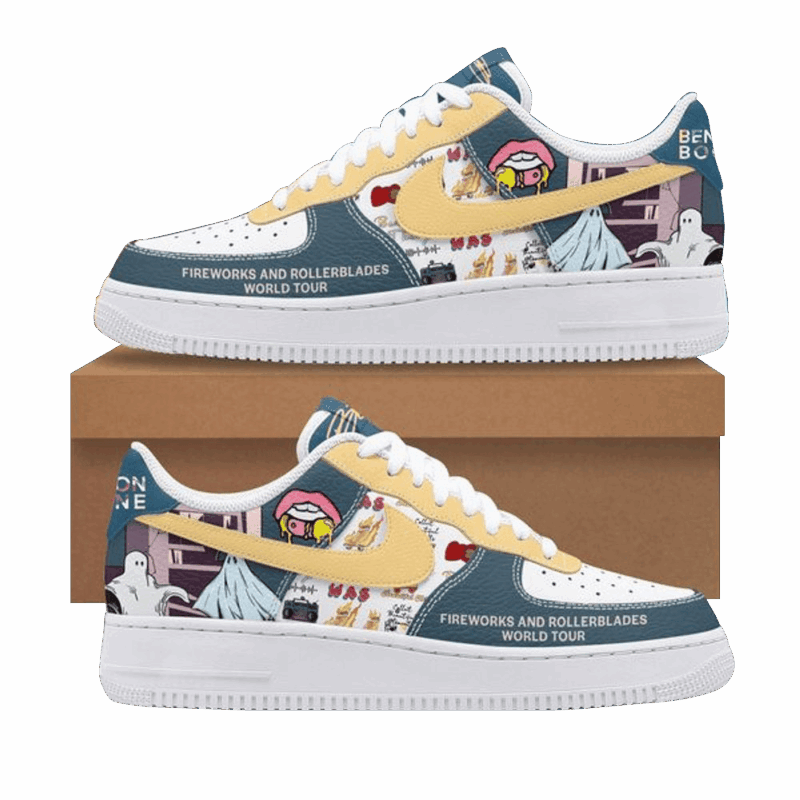 Benson Boone Fireworks And Rollerblades World Tour Nike Air Force 1 Benson Boone Merch For Fans