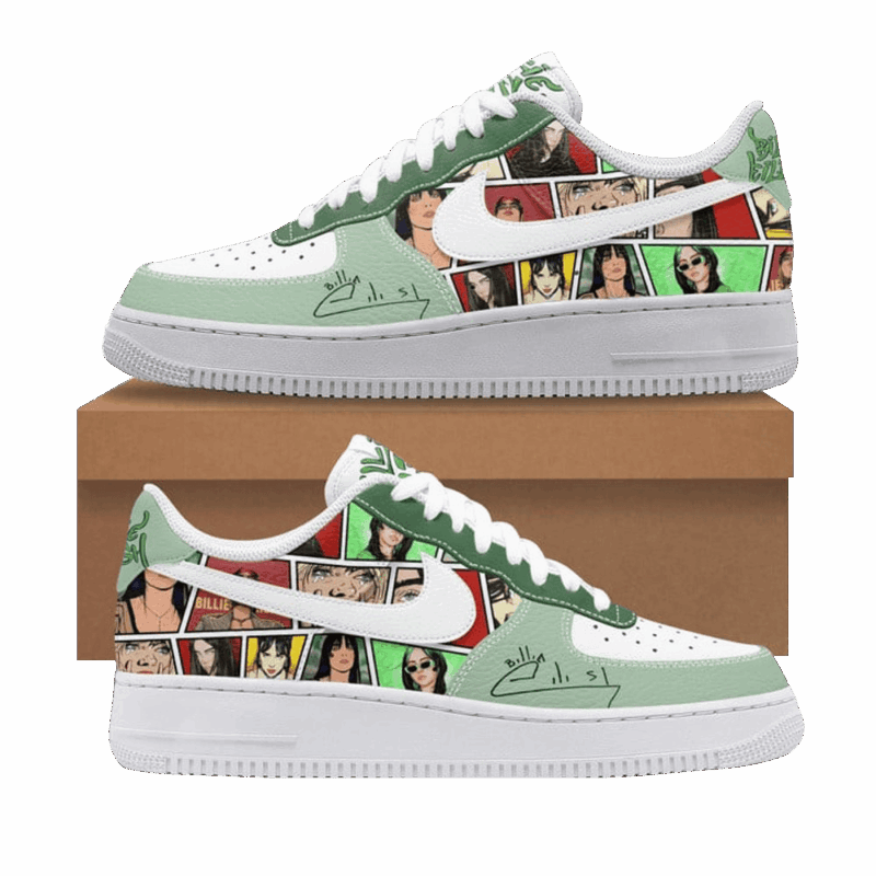 Billie Eilish Comic Style Nike Air Force 1 Billie Eilish Merch Great Mother's Day Gifts