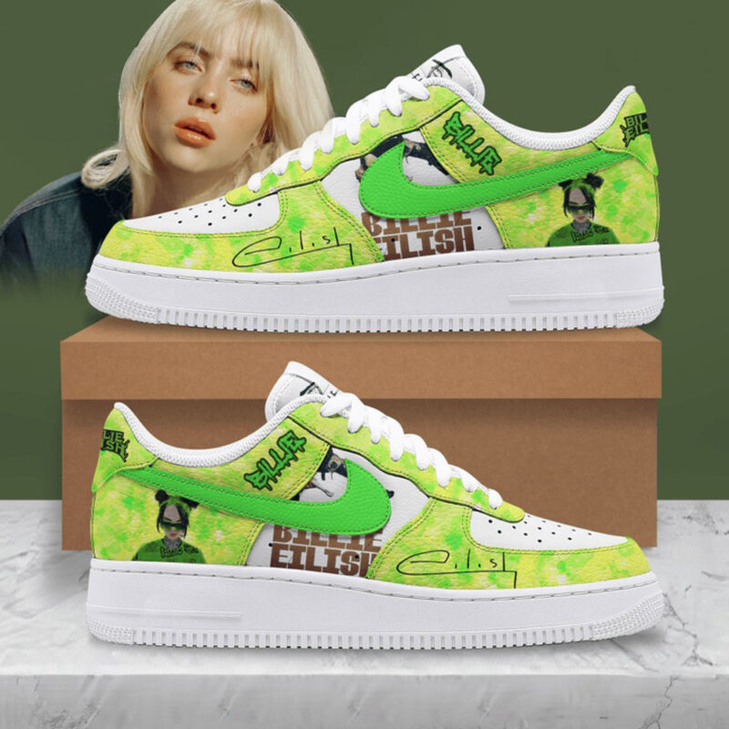 Billie Eilish Neon Vibes Nike Air Force 1 Billie Eilish Merch Awesome Mother's Day Gifts 2025
