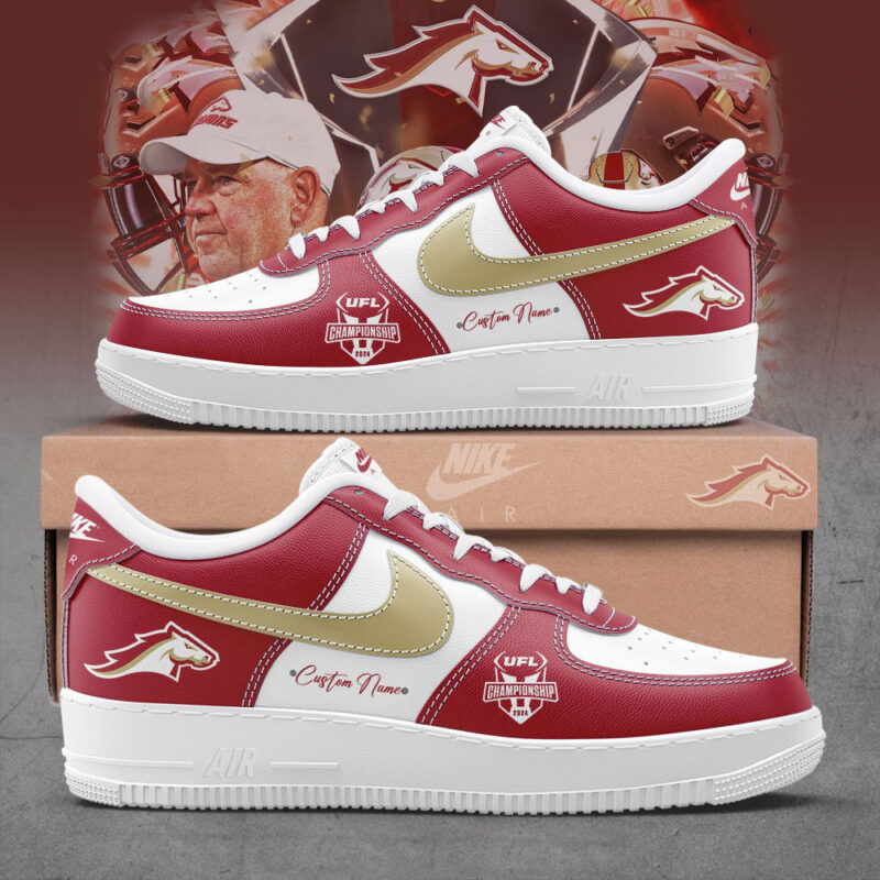 Birmingham Stallions UFL Championship 2024 Nike Air Force 1 Birmingham Stallions Merch For Fans
