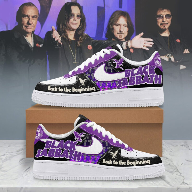 Black Sabbath Back To The Beginning Nike Air Force 1 Black Sabbath Merch Gifts For Father's Day