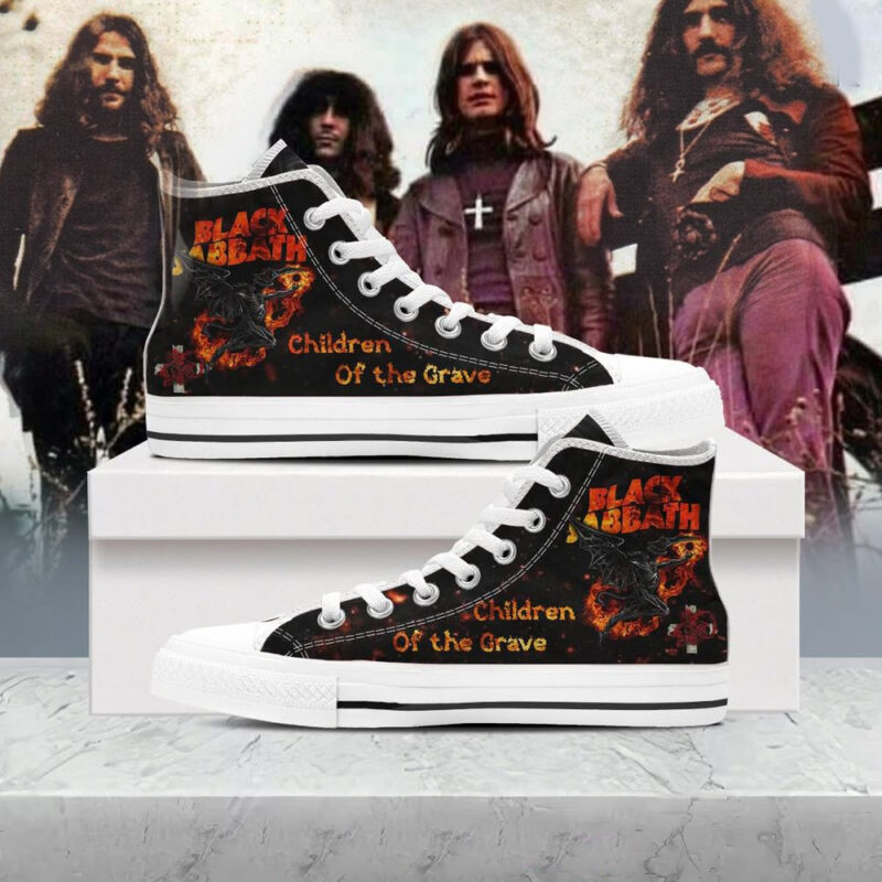 Black Sabbath Children Of The Grave High Top Shoes Black Sabbath Merch Top Father's Day Gifts