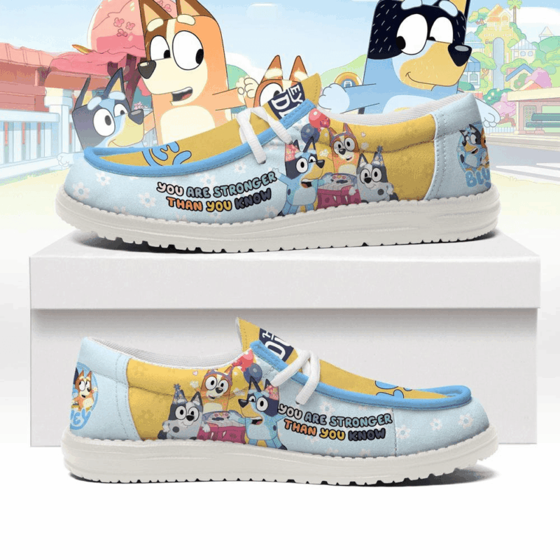 Bluey Limited Edition Hey Dude Shoes Bluey Merch Awesome Father's Day Gifts