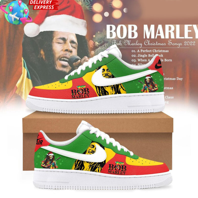 Bob Marley Merry Christmas Nike Air Force 1 Bob Marley Merch Mother's Day Gift Ideas For Wife