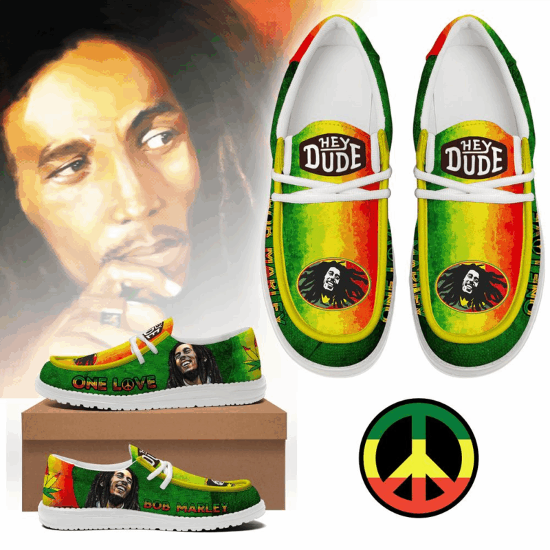 Bob Marley One Love Hey Dude Shoes Bob Marley Merch Stepdad Gifts For Father's Day