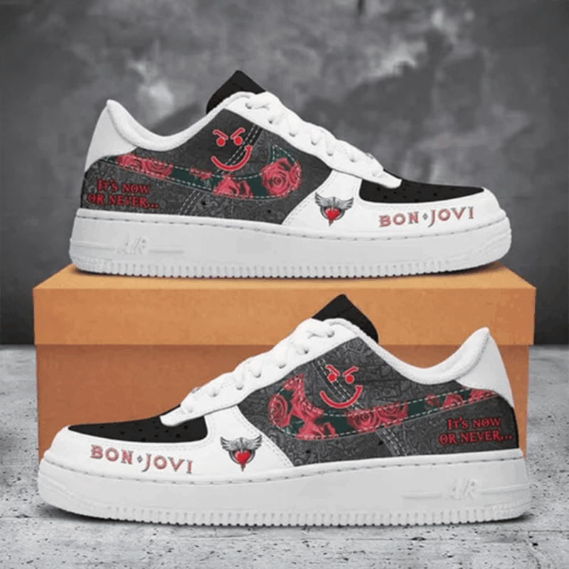 Bon Jovi Now Or Never Nike Air Force 1 Bon Jovi Merch Good Fathers Day Gifts