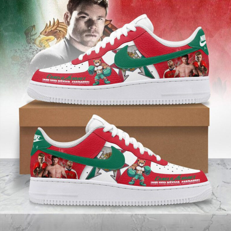 Canelo Alvarez Ique Viva Mexico Cabrones Air Force 1 Shoes Canelo Alvarez Merch Father's Day Gifts