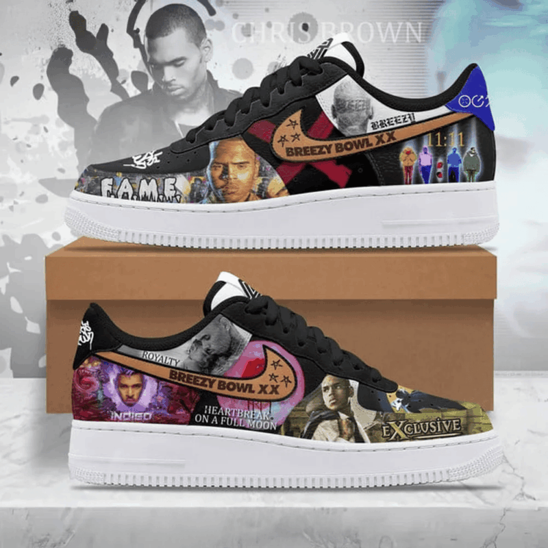 Chris Brown Breezy Bowl XX Legacy Nike Air Force 1 Chris Brown Merch Dad Fathers Day Gifts
