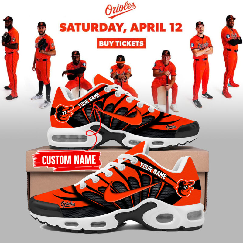 Custom Baltimore Orioles Orange On Orange Sneakers Best Gifts For Baseball Lovers
