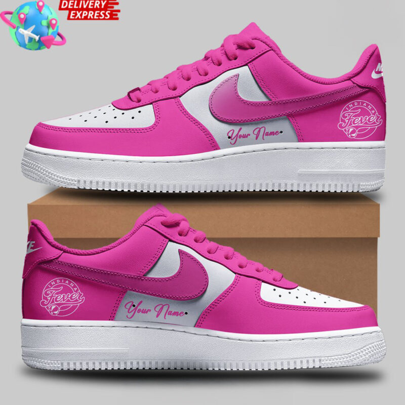 Custom Indiana Fever Pink Sport Nike Air Force 1 Indiana Fever Merch Mother's Day Gift For Wife