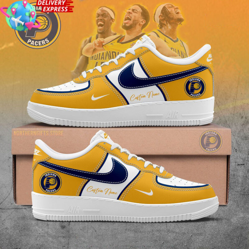 Custom Indiana Pacers Collab Nike Air Jordan 1 Shoes Indiana Pacers Merch Gifts For Dad