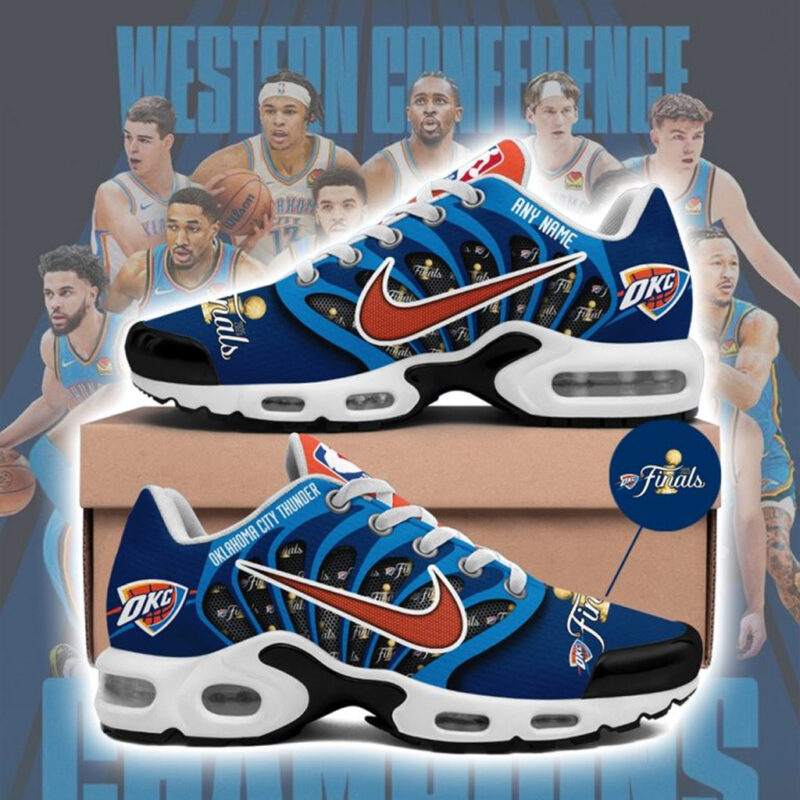 Custom Oklahoma City Thunder 2025 NBA Finals Champions Air Max Shoes OKC Merch Gifts For Dad