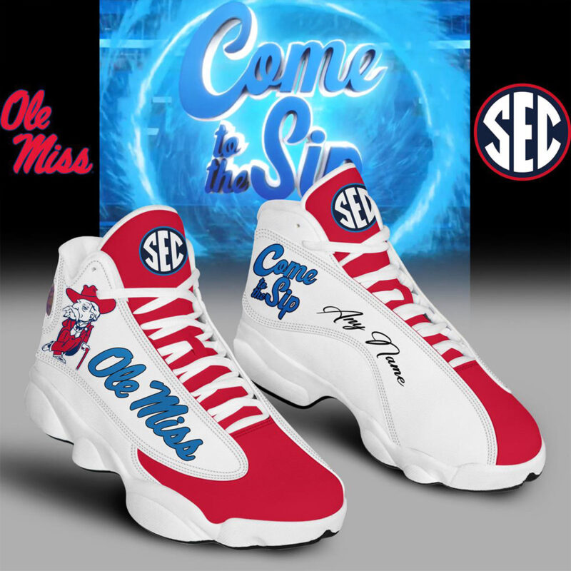 Custom Ole Miss Rebels Ready For SEC Championship 2024 Air Jordan 13 Football Fan Gift Ideas