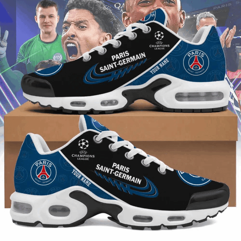 Custom PSG Champions League Limited Edition Air Max Plus Shoes Good Father's Day Presents