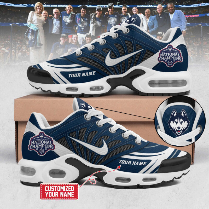 Custom UConn Huskies 2025 NCAA Women's Basketball National Champions Sneaker Gifts For Him