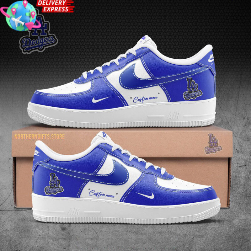 Customizes Los Angeles Dodgers Nike Air Force 1 Los Angeles Dodgers Merch Father's Day Gifts