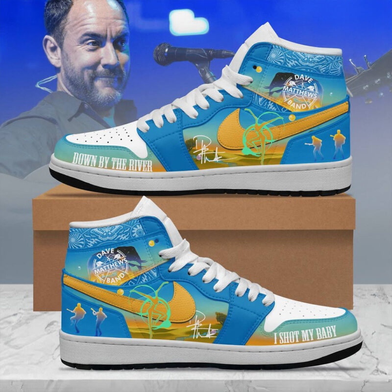 Dave Matthews Band Down By The River Air Jordan 1 Sneakers Dave Matthews Merch Fans Gifts
