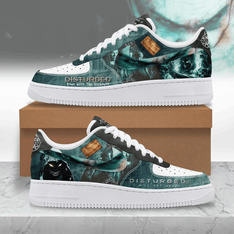 Disturbed 25Th Anniversary Air Force 1 Sneakers Disturbed Merch Father's Day Gifts For Son In Law
