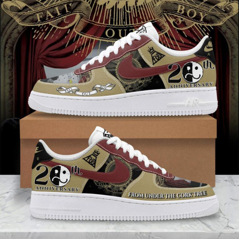 Fall Out Boy 20th Anniversary From Under The Cork Tree Air Force 1 Fall Out Boy Merch Fans Gift