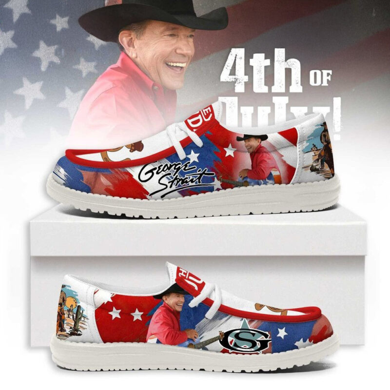 George Strait Happy Independence Day 2025 Loafer Shoes George Strait Merch Grandpa Gifts