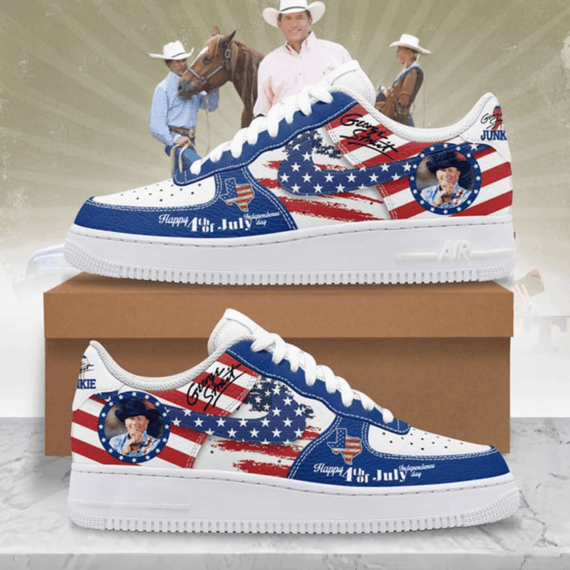 George Strait Happy Independence Day 2025 Nike Air Force 1 George Strait Merch Fans Gifts