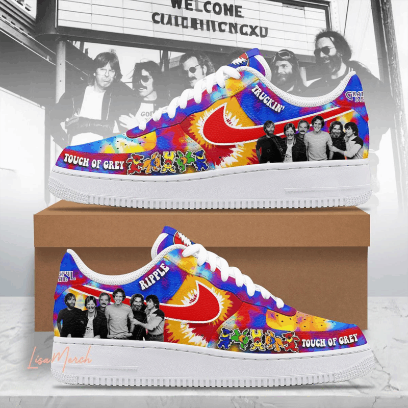 Grateful Dead Touch Of Grey Air Force 1 Shoes Grateful Dead Merch Father's Day Gifts