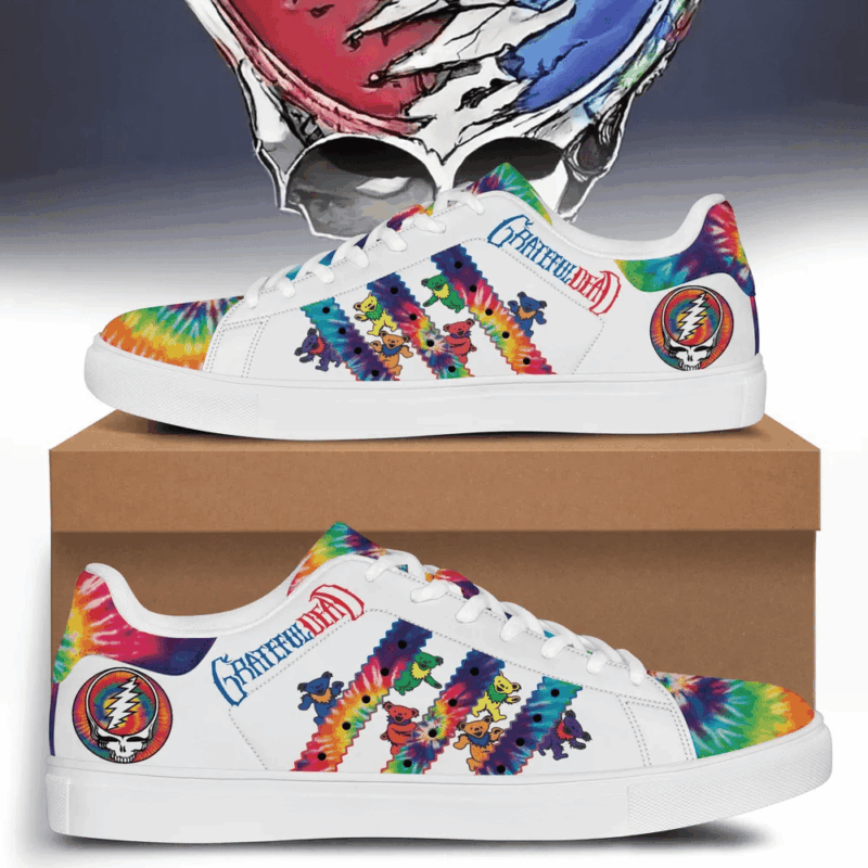 Grateful Dead x Adidas Stan Smith Shoes Grateful Dead Merch Best Fathers Day Special Gifts