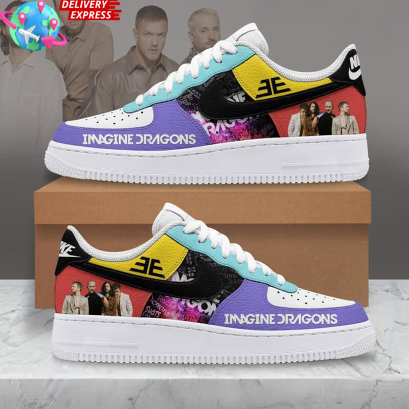 Imagine Dragons Nike Air Force 1 Imagine Dragons Merch Father's Day Gifts For Pop Band Fans