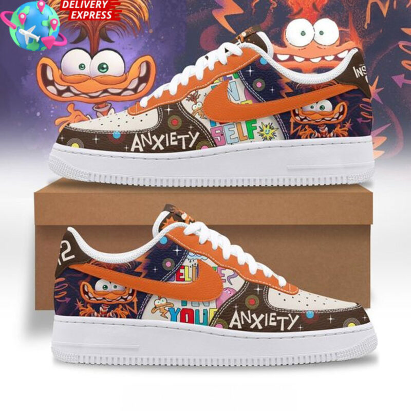 Inside Out 2 Anxiety Nike Air Force 1 Sneaker Inside Out 2 Merch Cute Mothers Day Gifts