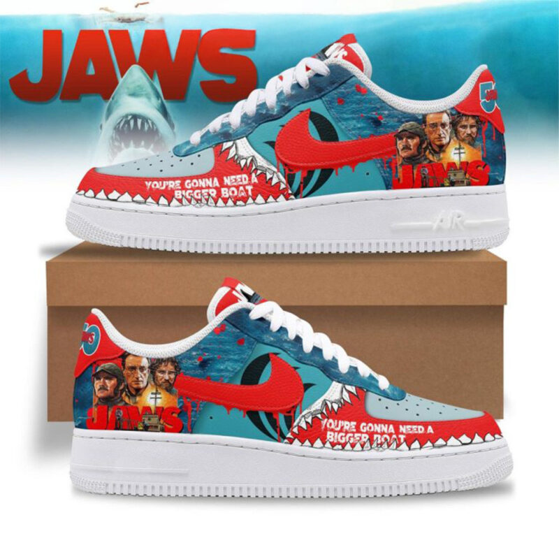 Jaws You're Gonna Need A Bigger Boat Air Force 1 Shoes Jaws Merch First Fathers Day Gift Ideas
