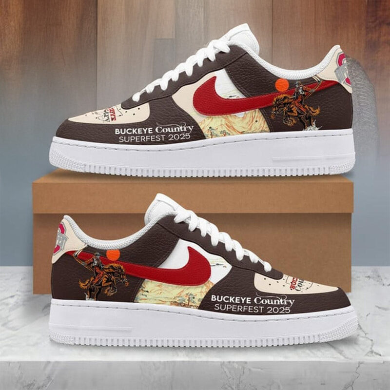 Jelly Roll And Kane Brown Buckeye Country Superfest 2025 Air Force 1 Shoes Gift For Dad