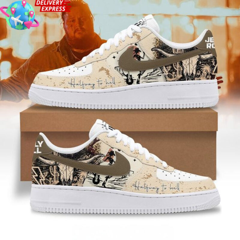 Jelly Roll Halfway To Hell Air Force 1 Sneaker Jelly Roll Merch Music Lover Fans Gifts