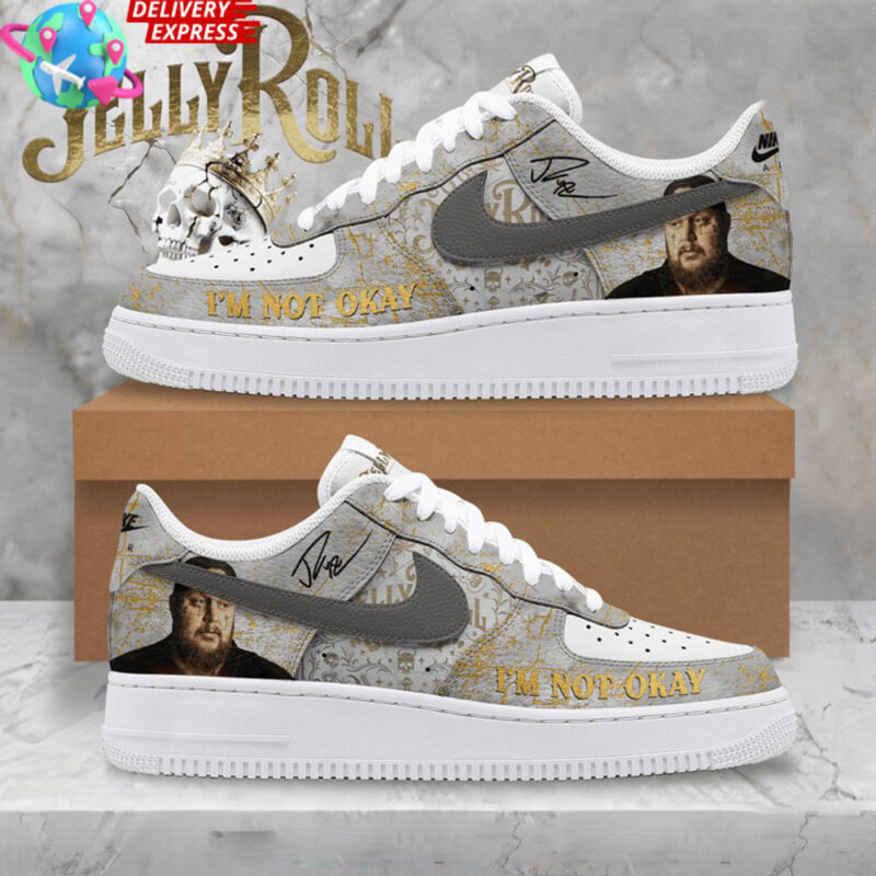 Jelly Roll I'm Not Okay Nike Air Force 1 Country Music Lover Jelly Roll Fans Gifts For Mom