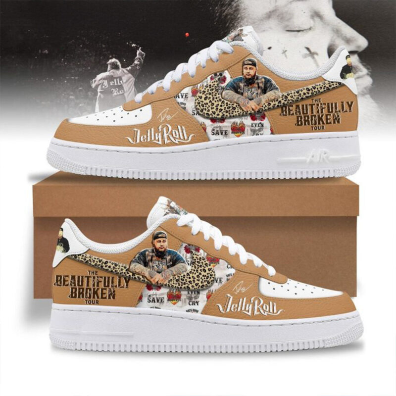 Jelly Roll The Beautifully Broken Tour Air Force 1 Shoes Jelly Roll Merch Fathers Day Presents