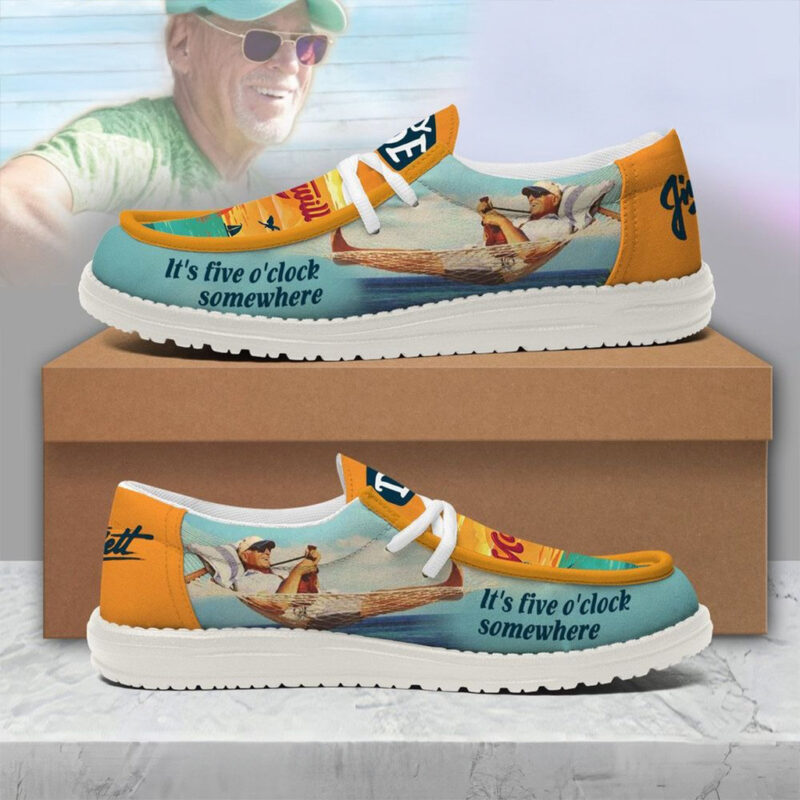 Jimmy Buffett It's 5 O'clock Somewhere New 2025 Hey Dude Shoes Jimmy Buffett Merch Dad Gifts