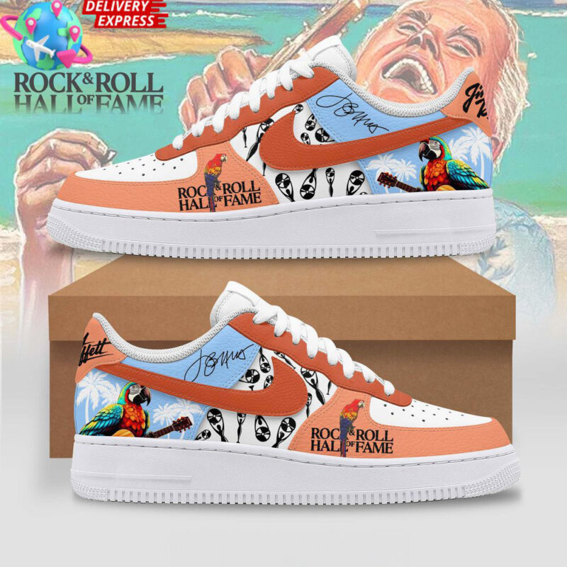 Jimmy Buffett Rock Roll Hall Of Fame Nike Air Force 1 Jimmy Buffett Merch Gifts For Music Fans