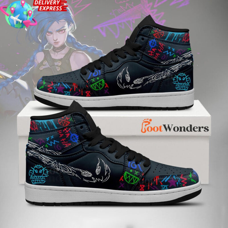 Jinx Arcane Graffiti Air Jordan 1 Jinx Merch Father's Day Presents For Dad To Be