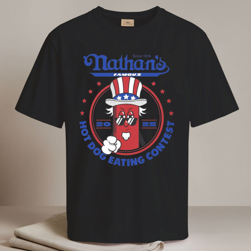 Joey Chestnut Nathan Hot Dog Eating Contest 2025 black Shirt Gift For Joey Chestnut Fans
