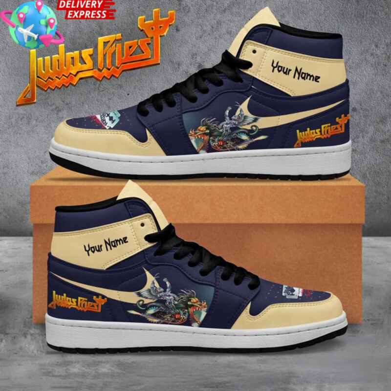 Judas Priest Nike Air Jordan 1 Judas Priest Merch Father's Day Gifts For Grandpa