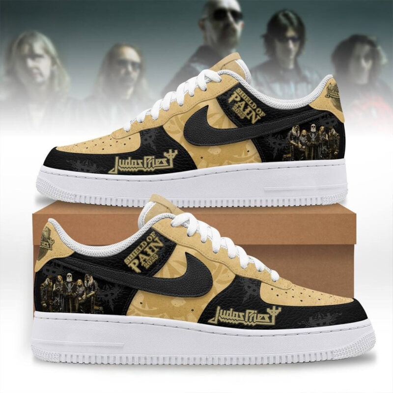 Judas Priest Shield Of Pain Tour 2025 Special Air Force 1 Sneaker Judas Priest Merch Fans Gifts