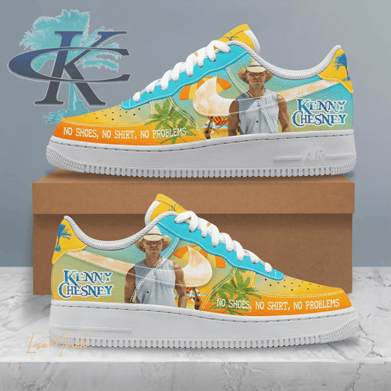Kenny Chesney No Shoes No Shirt No Problems Air Force 1 Shoes Kenny Chesney Merch Dad Gifts
