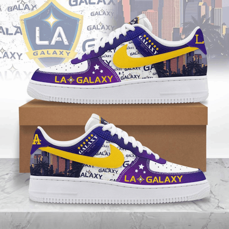 LA Galaxy Limited Edition Nike Air Force 1 Shoes LA Galaxy Merch Gifts For Father's Day From Son