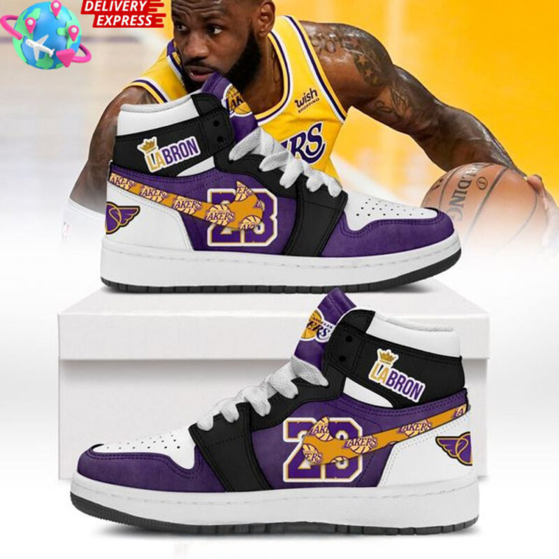 Lebron James Los Angeles Lakers Nike Air Jordan 1 LeBron James Merch Good Father's Day Presents