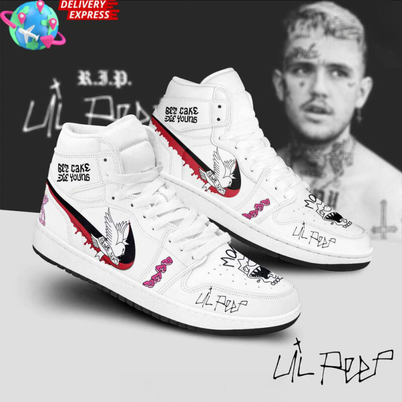 Lil Peep Get Cake Die Young Nike Air Jordan 1 Lil Peep Merch Best Mother's Day From For Daughter