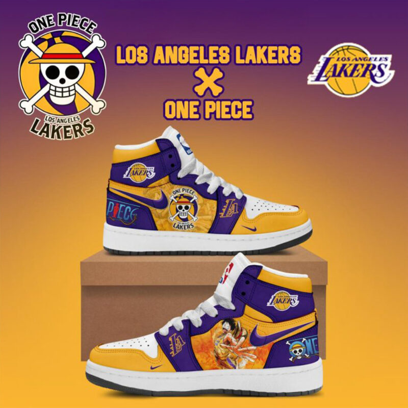 Los Angeles Lakers X One Piece Coming Air Jordan 1 Shoes Basketball Fan Gift Ideas