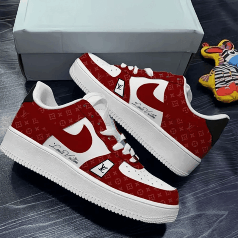 Louis Vuitton Red Monogram Nike Air Force 1 Father's Day Special Gifts For Dad
