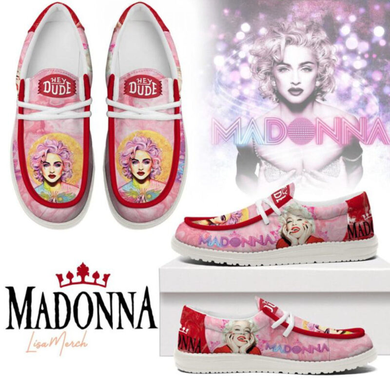 Madonna The Queen Of Pop 2025 Hey Dude Shoes Music Lover Fans Gift Ideas