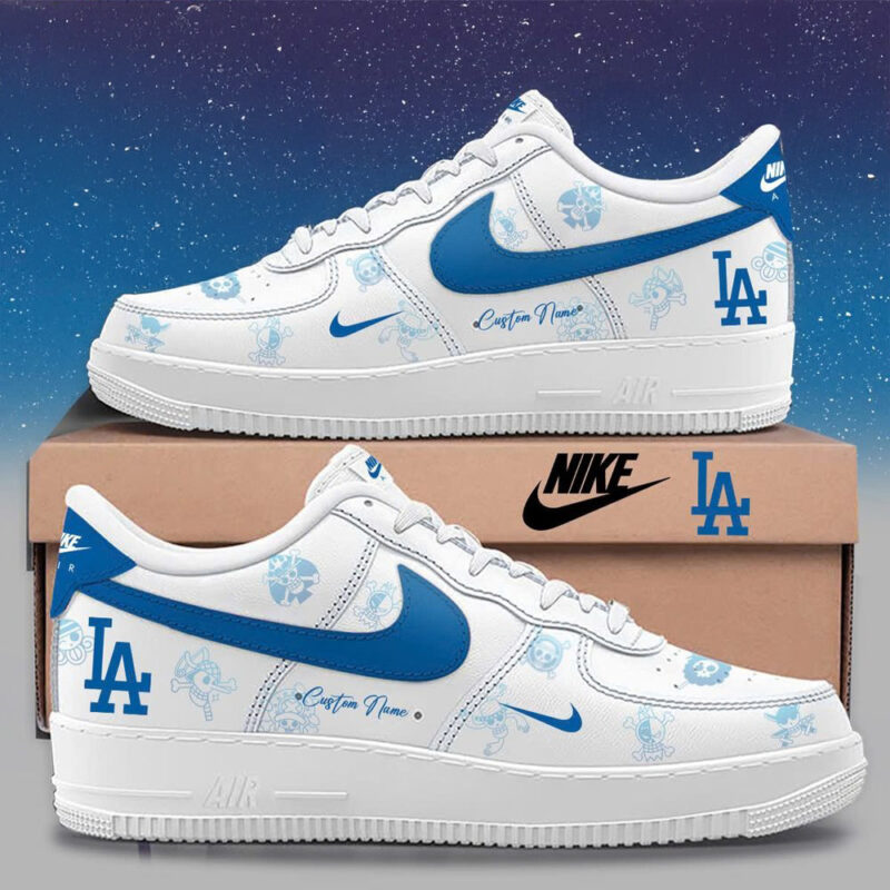 MLB Los Angeles Dodgers x One Piece 2025 Nike Air Force 1 Los Angeles Dodgers Merch
